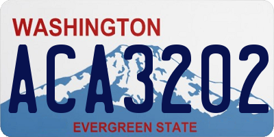 WA license plate ACA3202