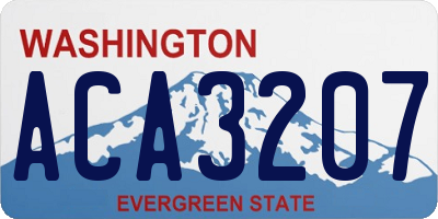 WA license plate ACA3207