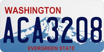 WA license plate ACA3208
