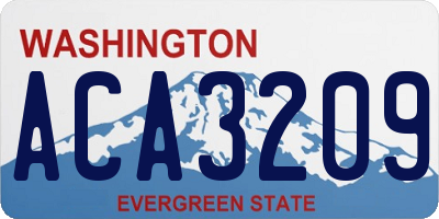 WA license plate ACA3209