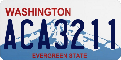 WA license plate ACA3211