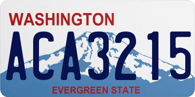 WA license plate ACA3215