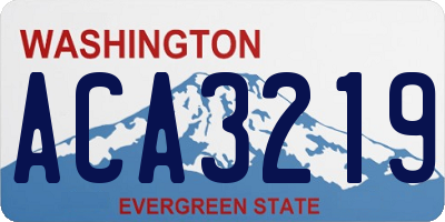 WA license plate ACA3219