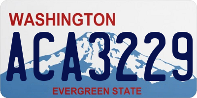 WA license plate ACA3229