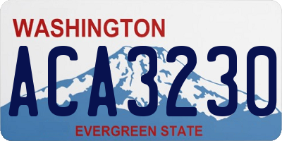WA license plate ACA3230