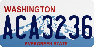 WA license plate ACA3236