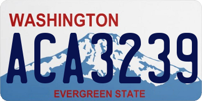 WA license plate ACA3239