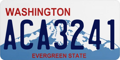 WA license plate ACA3241