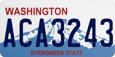 WA license plate ACA3243