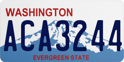 WA license plate ACA3244
