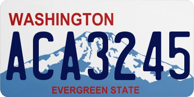 WA license plate ACA3245
