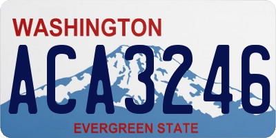 WA license plate ACA3246