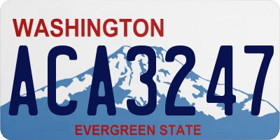 WA license plate ACA3247