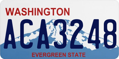 WA license plate ACA3248