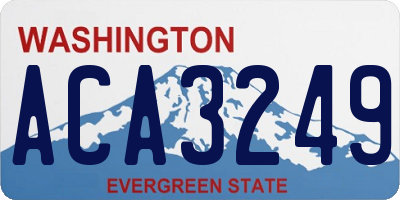 WA license plate ACA3249