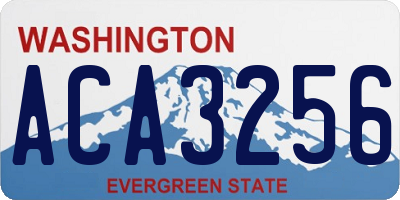 WA license plate ACA3256