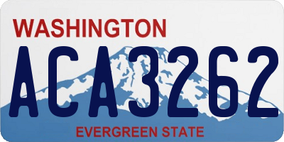 WA license plate ACA3262