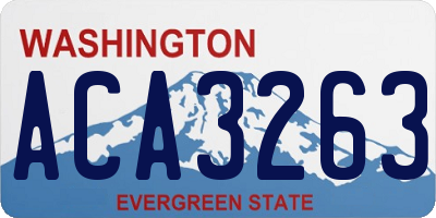 WA license plate ACA3263