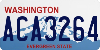 WA license plate ACA3264