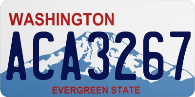 WA license plate ACA3267