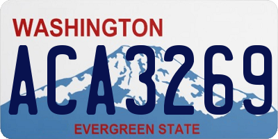 WA license plate ACA3269