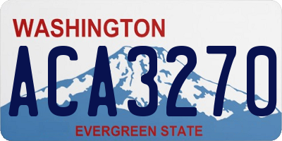 WA license plate ACA3270
