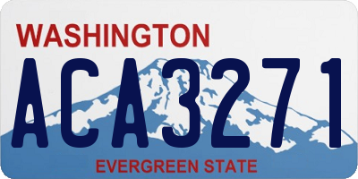 WA license plate ACA3271