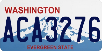 WA license plate ACA3276
