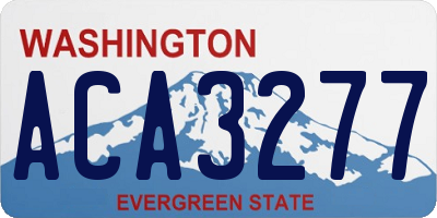 WA license plate ACA3277