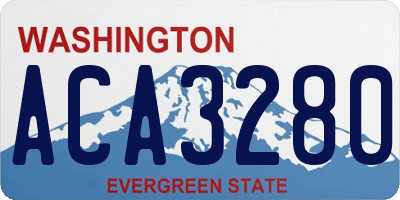 WA license plate ACA3280