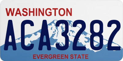 WA license plate ACA3282