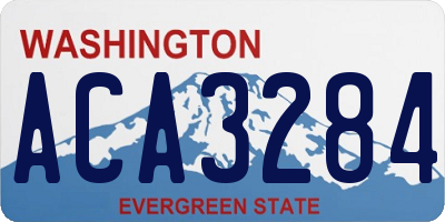 WA license plate ACA3284