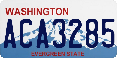 WA license plate ACA3285