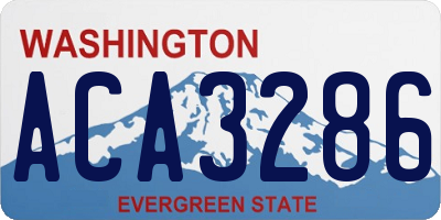WA license plate ACA3286