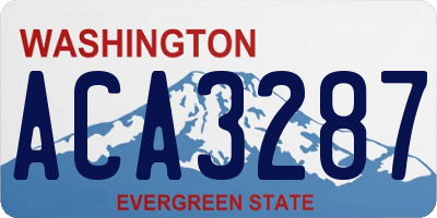 WA license plate ACA3287