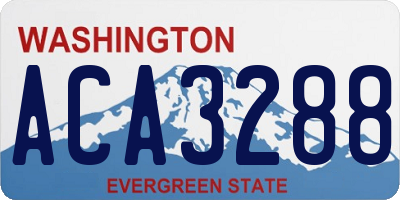 WA license plate ACA3288