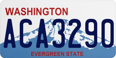 WA license plate ACA3290