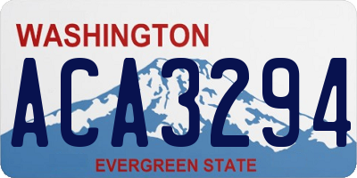 WA license plate ACA3294