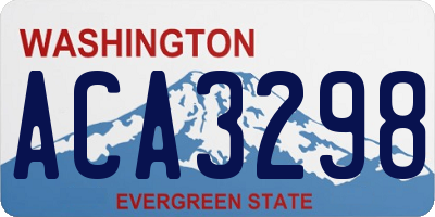 WA license plate ACA3298