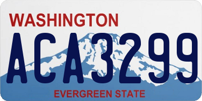 WA license plate ACA3299