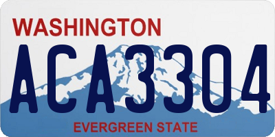 WA license plate ACA3304