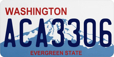 WA license plate ACA3306