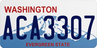WA license plate ACA3307