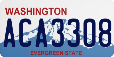 WA license plate ACA3308