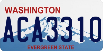 WA license plate ACA3310