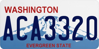 WA license plate ACA3320