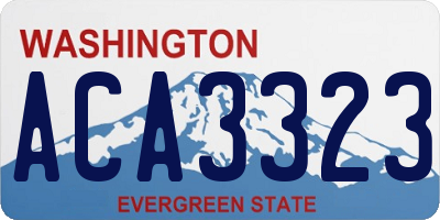 WA license plate ACA3323