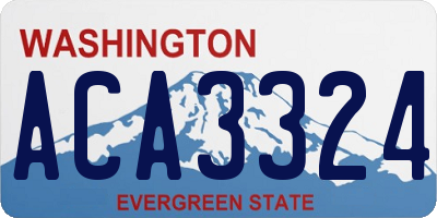 WA license plate ACA3324