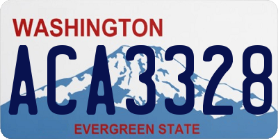 WA license plate ACA3328