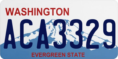 WA license plate ACA3329